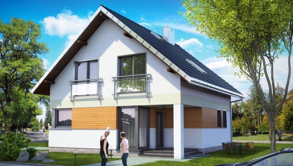 Проекты домов из газобетона с двускатной крышей