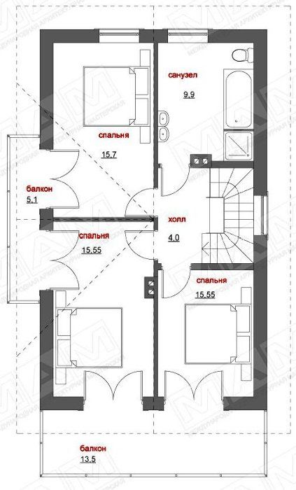 Проект дома 140м2