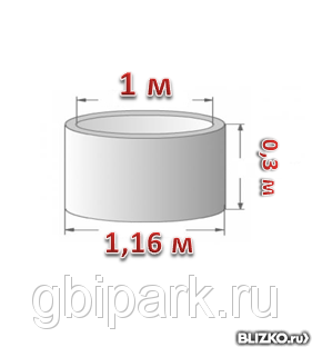 Железобетонное кольцо КС 10-3 паз-гребень