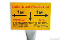 Табличка для опознавательного столбика [ПВХ 2мм] (300*400мм односторонняя)