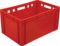 Пластиковый ящик для пищевых продуктов Е3 600х400х300 мм сплошной арт.210