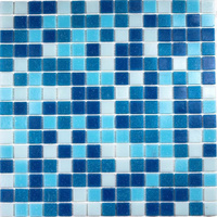 Стеклянная мозаика Aqua 100 (на бумаге) 327мм x 327мм (В наличии в Новосибирске)