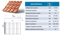 Металлочерепица МП Ламонтерра-X NormanMP (ПЭ-01-0.5) 23 цвета