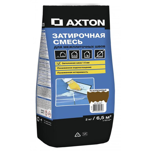 Затирка цементная Axton А.400 цвет коричневый 2 кг AXTON