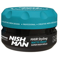 NISHMAN Воск M4 Matte Finish Hair Styling Wax, экстрасильная фиксация, 100 мл, 100 г