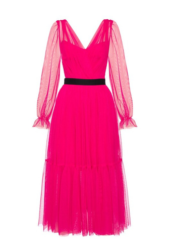 Коктейльное платье Swing Fashion, розовый неон