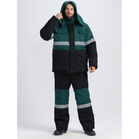 Зимний костюм с полукомбинезоном Факел Профи-Норд UZ, черный/темно-зеленый, р.44-46, рост 170-176 87490367.001