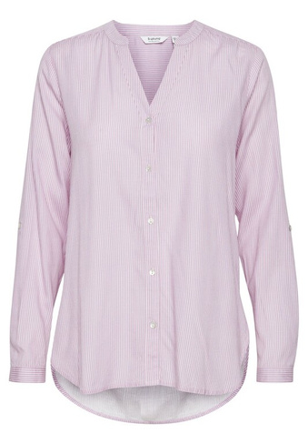Рубашка b.young Byfabianne в полоску, пыльно-лиловый/белый