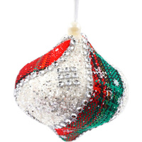 Подвес Магия праздника Луковичка christmas ornament, 8 см, пенопласт, текстиль, пластик NY18/033