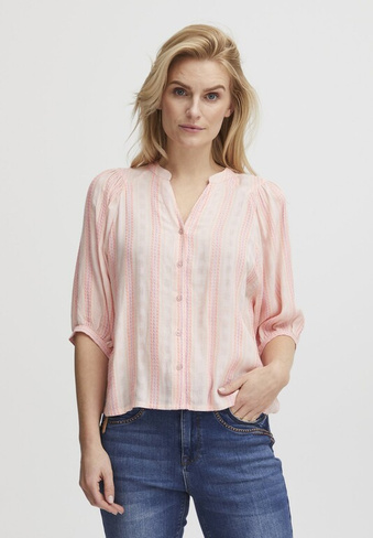 Блузка PULZ с короткими рукавами, розовый