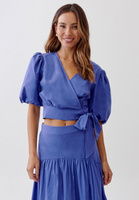 Блузка TUSSAH с коротким рукавом, синий