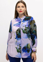 Рубашка Ulla Popken, светло-серый/синий/мультиколор