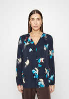 Блузка Marks & Spencer с принтом, темно-синий/мультиколор