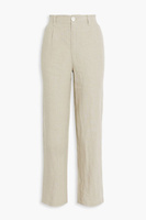 Льняные брюки прямого кроя для мальчика ALEX MILL, серо-коричневый
