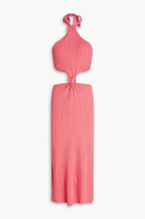 Платье миди Cameron в рубчик с вырезом халтер и вырезом CULT GAIA, розовый