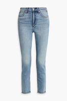 Укороченные джинсы Nina узкого кроя с высокой посадкой RAG & BONE, синий