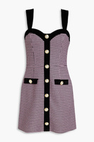 Твидовое платье мини с узором "гусиные лапки" Basinger REBECCA VALLANCE, розовый