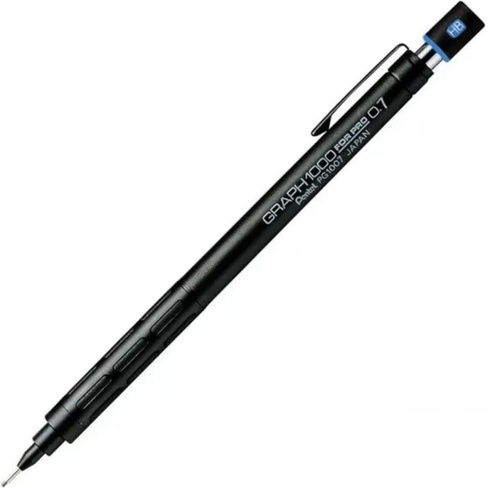 Карандаш Pentel Graph1000 forPro PG1007-C автоматический, профессиональный, 0.7 мм, черный корпус