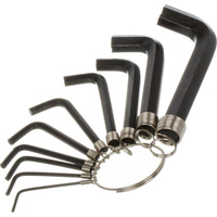 Набор шестигранных имбусовых ключей HEX BARTEX 1.5-10 мм, 10 предметов на кольце 319909