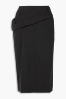 Шерстяная юбка Vela с драпировкой JACQUEMUS, черный