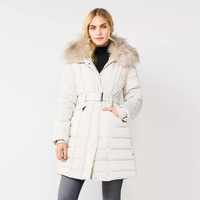 Пальто с воротником Nine West Faux-Fur Collar, белый