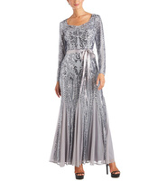 Миниатюрное платье с декором в виде годе R & M Richards, серебро
