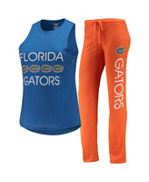Женский комплект для сна из майки и брюк Royal Florida Gators оранжевого цвета Concepts Sport