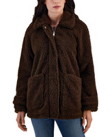Флисовое пальто для юниоров с воротником и молнией спереди CoffeeShop