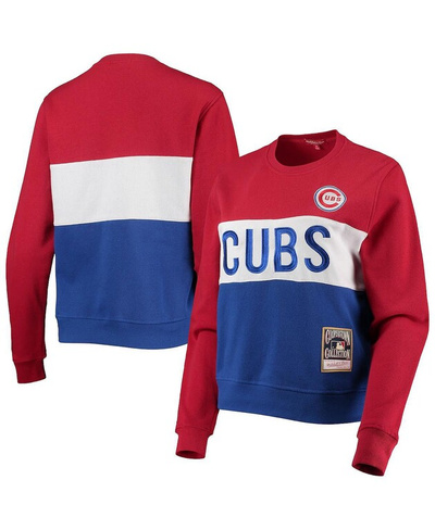 Женский пуловер с капюшоном Royal Chicago Cubs Color Block 2.0 Mitchell & Ness