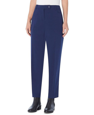 Женские прямые брюки из тканого материала би-стрейч Jones New York, темно-синий