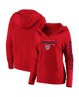 Женский красный пуловер с капюшоном Washington Nationals Core High Class Crossover Fanatics, красный