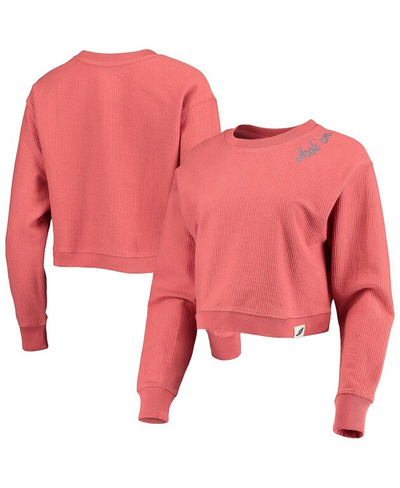 Женский укороченный пуловер с кордом Texas Longhorns Texas Orange League Collegiate Wear