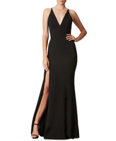 Вечернее платье Iris с высоким разрезом Dress the Population, черный