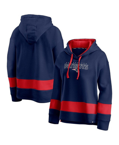 Женский пуловер с капюшоном темно-синего и красного цветов с логотипом New England Patriots Colours of Pride Fanatics