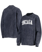 Женский темно-синий свитшот с удобным шнурком в винтажном стиле, базовый пуловер с аркой Gonzaga Bulldogs Pressbox, темн