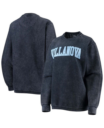Женский темно-синий пуловер с вышивкой Villanova Wildcats Comfy Cord в винтажном стиле, базовый пуловер с аркой Pressbox