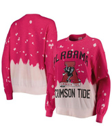 Женский пуловер с выцветшим рисунком Crimson Alabama Crimson Tide Twice As Nice Gameday Couture