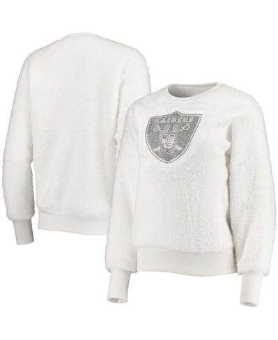 Белый женский пуловер с капюшоном Las Vegas Raiders Milestone Tracker Touch, белый