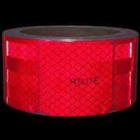 Световозвращающая сегментированная лента для тентов RTLITE RT-V104 50 мм х 5 м, красная RT-V104SR5