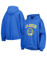Женский пудрово-синий пуловер с капюшоном Los Angeles Chargers Becca с заниженными плечами Tommy Hilfiger