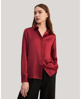 Женская базовая шелковая рубашка со скрытыми планками LILYSILK