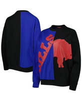 Женский черный пуловер Buffalo Bills с большим лицом, королевский свитшот Mitchell & Ness