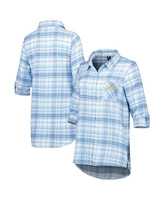 Женская фланелевая ночная рубашка с длинными рукавами и застежкой на все пуговицы Los Angeles Chargers Mainstay Concepts