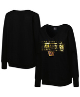 Женский черный пуловер с v-образным вырезом и пайетками Washington Commanders Cuce, черный