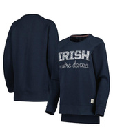 Женский темно-синий пуловер реглан с принтом Notre Dame Fighting Irish Steamboat и животным толстовка Pressbox, темно-си