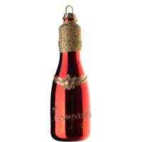 Подвеска на елку TODI «Шампанское», стекло, размер 4х12.5 см, цвет золотой 806214974546 Todi