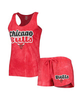 Женский комплект для сна из майки и шорт Red Chicago Bulls Billboard Concepts Sport, красный