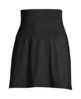 Женская скромная юбка для плавания со сверхвысокой талией, плавки для плавания с контролем живота Lands' End, черный
