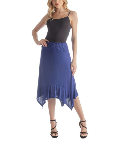 Женская эластичная юбка в стиле носового платка 24seven Comfort Apparel, темно-синий