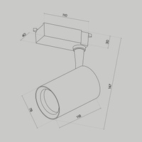 Трековый светильник Maytoni Vuoro TR003-1-10W3K-S-B LED 10W 3000K